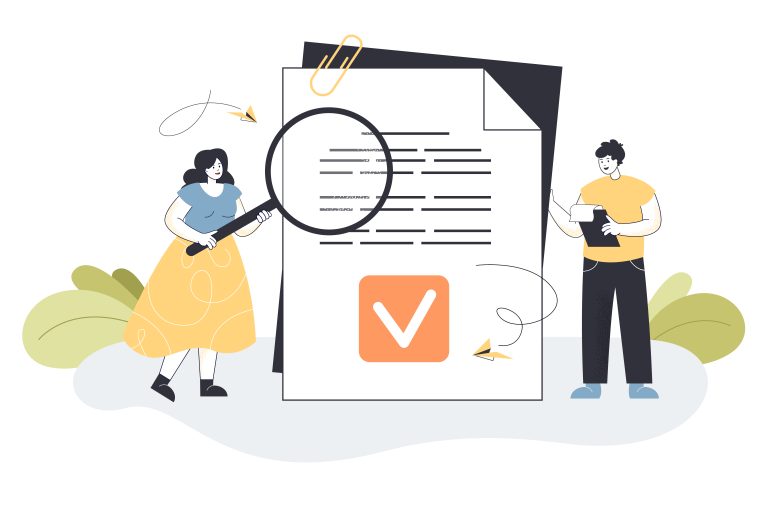 Visual representation of compliant crypto advertising showing a digital marketer reviewing ad policy guidelines on a laptop with cryptocurrency icons like Bitcoin and Ethereum in the background.